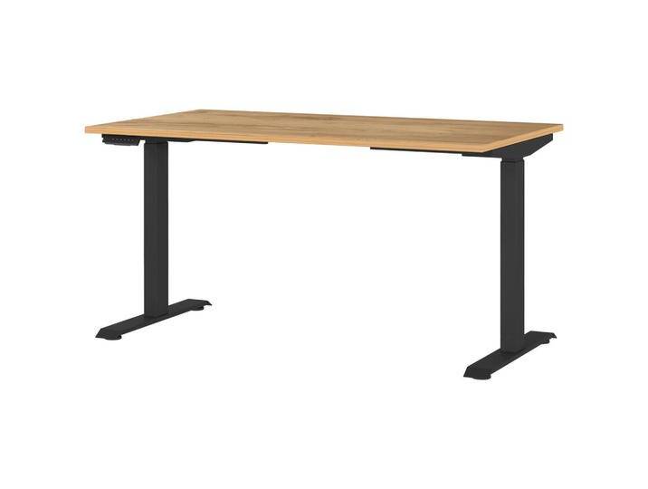 Novel SCHREIBTISCH, Schwarz, Eiche, rechteckig, eckig, Kufe, 80x72-118x140 cm, Made in Germany, höhenverstellbar, Arbeitszimmer, Schreibtische, Novel SCHREIBTISCH, Schwarz, Eiche, rechteckig, eckig, Kufe, 80x72-118x140 cm, Made in Germany, höhenverstellbar, Arbeitszimmer, Schreibtische, von Novel