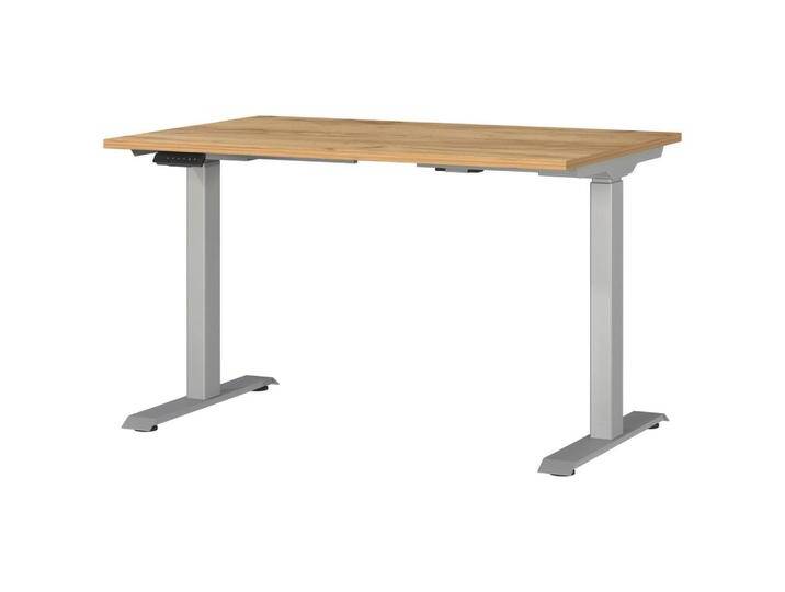 Novel SCHREIBTISCH, Silber, Eiche, Metall, rechteckig, eckig, Kufe, 80x72-118x120 cm, Made in Germany, höhenverstellbar, in verschiedenen Holz-Dekoren Novel SCHREIBTISCH, Silber, Eiche, Metall, rechteckig, eckig, Kufe, 80x72-118x120 cm, Made in Germany, höhenverstellbar, in verschiedenen Holz-Dekoren von Novel