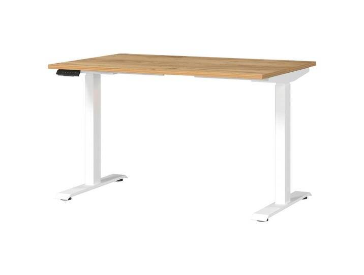 Novel SCHREIBTISCH, Weiß, Eiche, Metall, rechteckig, eckig, Kufe, 80x72-118x120 cm, Made in Germany, höhenverstellbar, in verschiedenen Holz-Dekoren Novel SCHREIBTISCH, Weiß, Eiche, Metall, rechteckig, eckig, Kufe, 80x72-118x120 cm, Made in Germany, höhenverstellbar, in verschiedenen Holz-Dekoren von Novel