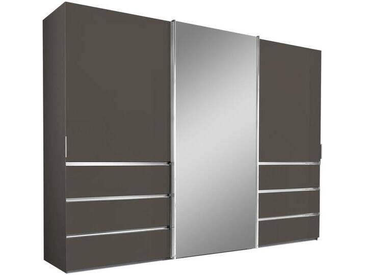 Novel SCHWEBETÜRENSCHRANK, Dunkelgrau, Metall, 6 Fächer, 6 Schubladen, 300x217x67 cm, Typenauswahl, Beimöbel erhältlich, umfangreiches Zubehör in Novel SCHWEBETÜRENSCHRANK, Dunkelgrau, Metall, 6 Fächer, 6 Schubladen, 300x217x67 cm, Typenauswahl, Beimöbel erhältlich, umfangreiches Zubehör in von Novel