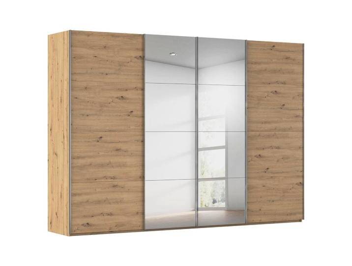 Novel SCHWEBETÜRENSCHRANK, Eiche Artisan, 8 Fächer, 316x223x68 cm, Blauer Engel, Made in Germany, Beimöbel erhältlich, umfangreiches Zubehör in von Novel