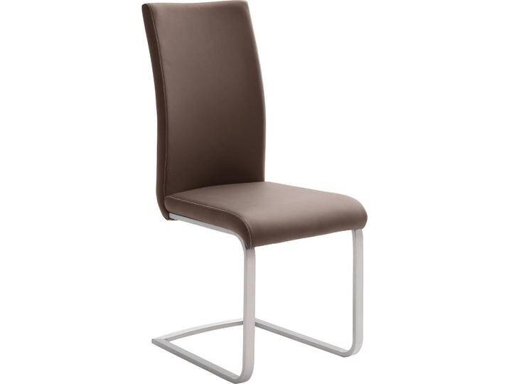 Novel SCHWINGSTUHL, Braun, Edelstahl, Metall, Flachrohr, 42x102x58 cm, Stoffauswahl, Typenauswahl, Esszimmer, Stühle, Esszimmerstühle, Schwingstühle von Novel