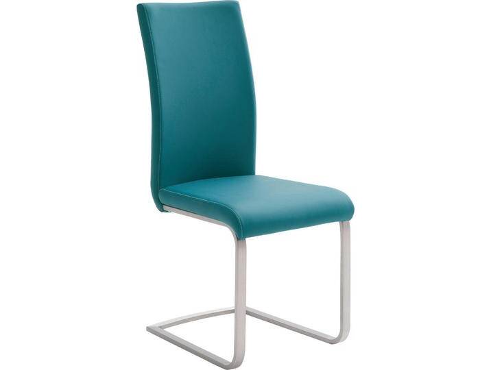 Novel SCHWINGSTUHL, Edelstahl, Petrol, Metall, Flachrohr, 42x102x58 cm, Stoffauswahl, Typenauswahl, Esszimmer, Stühle, Esszimmerstühle, Schwingstühle von Novel