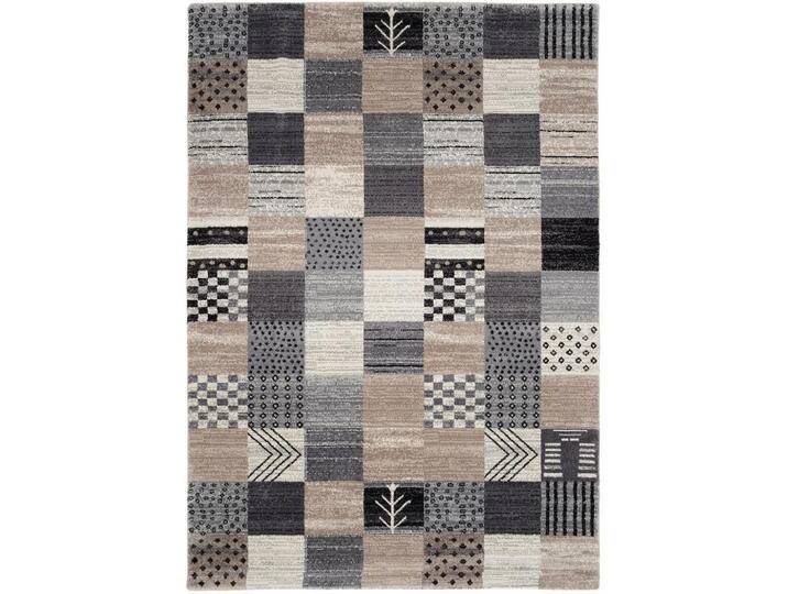 Novel WEBTEPPICH Palermo, Grau, Beige, Karo, rechteckig, 240x340 cm, OEKO-TEX® STANDARD 100, für Fußbodenheizung geeignet, pflegeleicht, Teppiche & von Novel