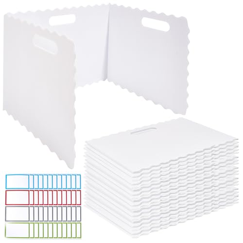 Novelfun 24 Stück Trennwand für Schreibtisch Faltbare Sichtschutz mit 72pcs Namensschildern für Schüler Schule Schreibtisch Bibliothek Schule Büro - Weiß Novelfun 24 Stück Trennwand für Schreibtisch Faltbare Sichtschutz mit 72pcs Namensschildern für Schüler Schule Schreibtisch Bibliothek Schule Büro - Weiß von Novelfun