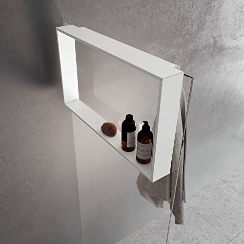 Novellini Frame hängendes Duschregal 60x8,5x40cm Matt Weiß von Novellini