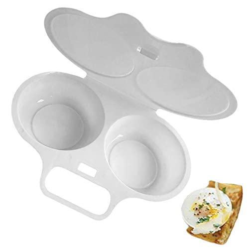 Eierkocher für Mikrowelle - Timer für gekochte Eier mit 2 Hohlräumen - Ei-Dampfer Wasserfilterschale Doppelschichtdesign für Fladenbrot, Maiskuchen, Spiegeleier, gekochte Eier Novent von Novent