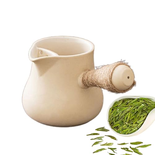 Novent Keramik-Teekanne - Chinesische Keramik-Teekanne zum Kochen | Wunderschön gestaltete Teekanne rund um den Herd für losen Tee, Teebeutel, Milch und Kaffee von Novent