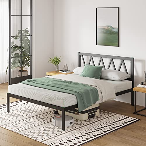 Novilla Bettgestell Metallbett 160x190 cm mit Lattenrost Metallrahmenbett Bettgestell mit Kopfteil-Design Ehebett Gästebett Schwarz Novilla Bettgestell Metallbett 160x190 cm mit Lattenrost Metallrahmenbett Bettgestell mit Kopfteil-Design Ehebett Gästebett Schwarz von Novilla