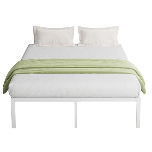 Novilla Bettgestell 90 x 190 cm, Metallbett mit Metall Lattenrost, Bettgestelle 30,5cm Höhe, Leichte Montage und Stauraum unter dem Bett, Weiß Novilla Bettgestell 90 x 190 cm, Metallbett mit Metall Lattenrost, Bettgestelle 30,5cm Höhe, Leichte Montage und Stauraum unter dem Bett, Weiß von Novilla