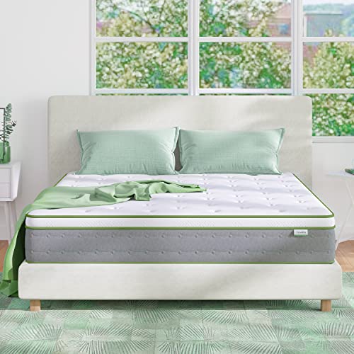 Novilla Matratze 180x200 Tonnentaschenmatratze mit Gel Memory Schaum 20cm H3 Federkernmatratze Öko Tex Zertifiziert Certi-PUR US Komfortschaum Rollmatratze Mittelfest Punktelastizität von Novilla