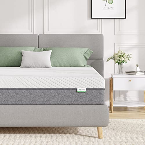Novilla Matratze 80x190cm H3 Gel Memory Foam Kaltschaummatratze 7 Zonen Schaumstoff Rollmatratze Atmungsaktiv Unterstützend Bewegung Isolierung Oeko-Tex 18cm, Weiß von Novilla