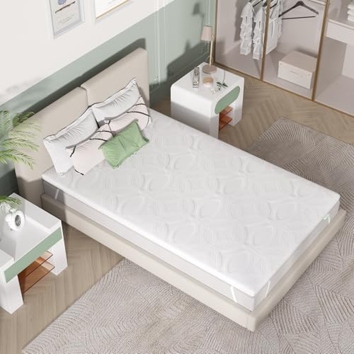 Novilla Matratzen Topper 80x190 7.5 Höhe Gel Topper Memory Foam MatratzenTopper für Boxspringbett Wohnwagen Schlafsofa Matratzenauflage Bezug Waschbar Oeko-TEx von Novilla