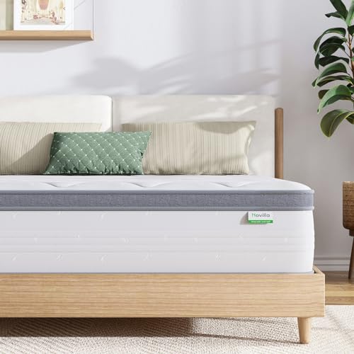 Novilla Matratzen für King-Size-Bett, 27,7 cm Tiefe Taschenfederkernmatratze, 150 x 200 x 27 cm, 3-Zonen-Fest-King-Size-Matratzen mit atmungsaktivem CertiPUR-US-Schaum und hautfreundlichem von Novilla