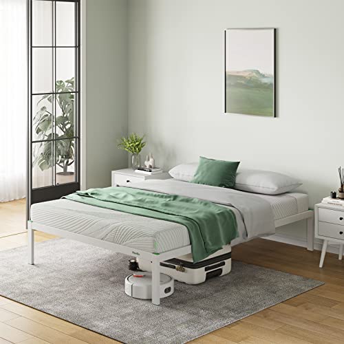 Novilla Metallbett Metallrahmenbett mit Lattenrost Bettgestell Für Erwachsene Kinder Jugendliche 90x190 cm Weiß Novilla Metallbett Metallrahmenbett mit Lattenrost Bettgestell Für Erwachsene Kinder Jugendliche 90x190 cm Weiß von Novilla