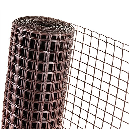 15m² KUNSTSTOFFZAUN 0,5m Höhe x 30m Länge Masche 40mm Geflügelzaun in braun von Novmax