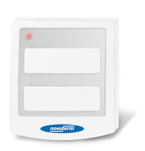 Novoferm Funk-Innentaster Signal 111 (Farbe Weiß, 2-Kanäle, Frequenz 433 MHz, KeeLoq Wechselcode, zur Steuerung von 2 Antrieben bzw. 1 Antrieb + 1 Beleuchtung) TM14874030150 von Novoferm