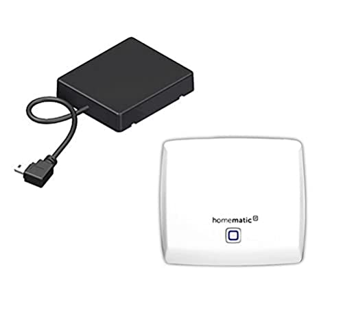 Novoferm Homematic IP Set (bestehend aus Homematic IP Access Point + Aufsteckmodul, zur smarten Steuerung von Garagentoren per App, Torsteuerung + Statusabfrage per App, Schwarz) TM15741003150 von Novoferm