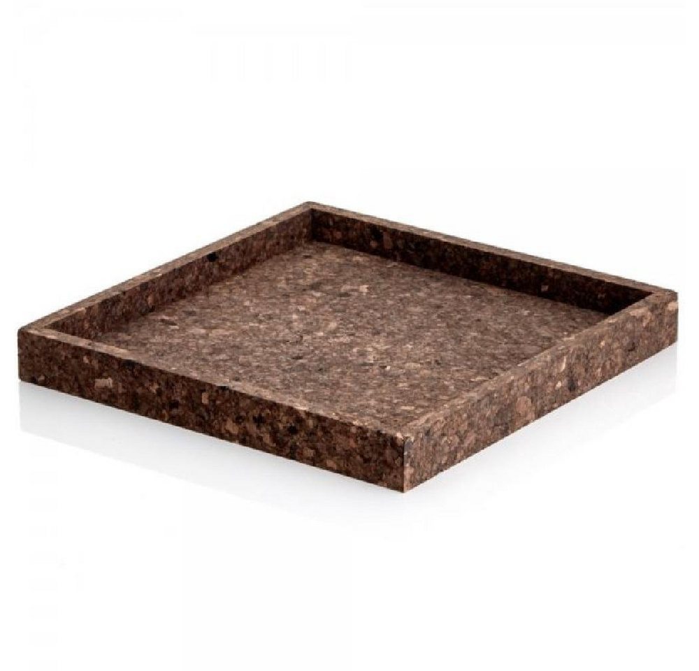 Novoform Tablett Design Dekotablett Quadratisch Smoked Cork (26x26cm) von Novoform