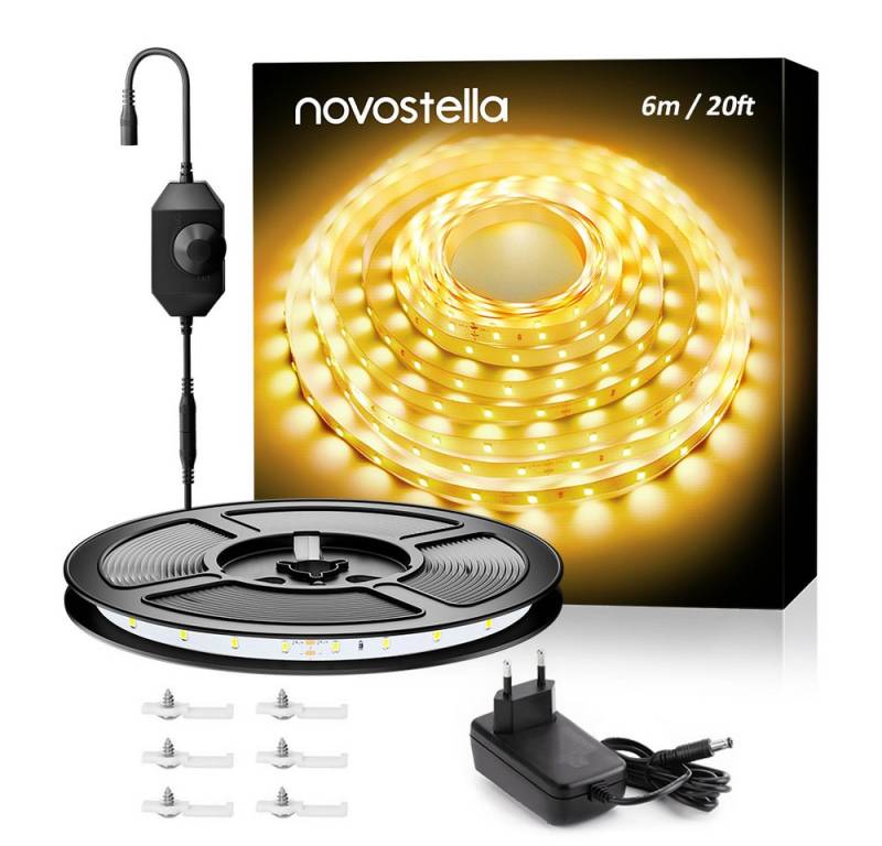 Novostella LED Stripe Warmweiß LED Stripe Band Selbstklebend Streifen 24V von Novostella