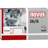 novus Heftklammern 26/6 - 6 mm - Packung mit 1.000 Stück von Novus