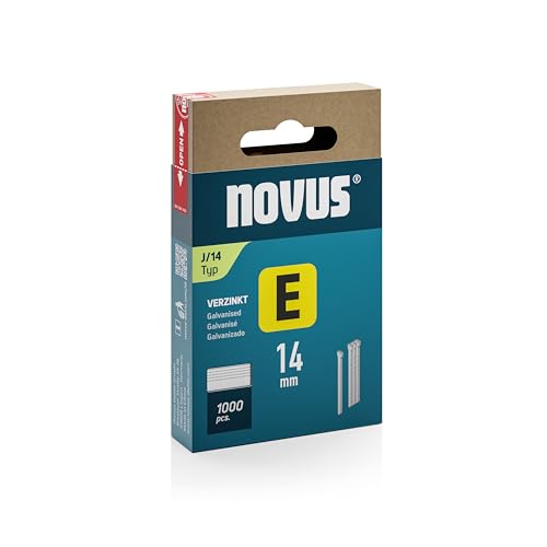 Novus Nägel E Typ J 14 mm (1000 Stück, Material: verzinkter Stahldraht, Kartonverpackung mit Schiebe-FS, Nagel-Set) 044-0088 Novus Nägel E Typ J 14 mm (1000 Stück, Material: verzinkter Stahldraht, Kartonverpackung mit Schiebe-FS, Nagel-Set) 044-0088 von Novus Tools