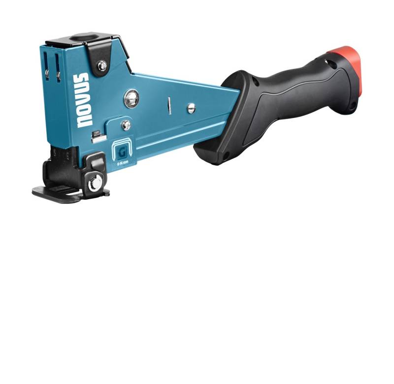Novus Tools Hammertacker, (J-055, für 614 mm Flachdrahtklammern Typ G), Mit Prallplatte Für Oberflächenschutz, 030-0454 von Novus Tools