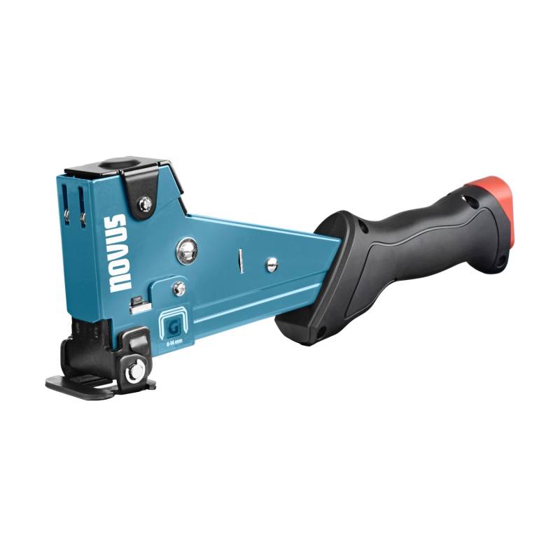 Novus Tools Hammertacker J-055 6–14 mm Typ G Premium-Tacker für Flachdrahtklammern mit Prallplatte für Oberflächenschutz 030-0454 von Novus Tools