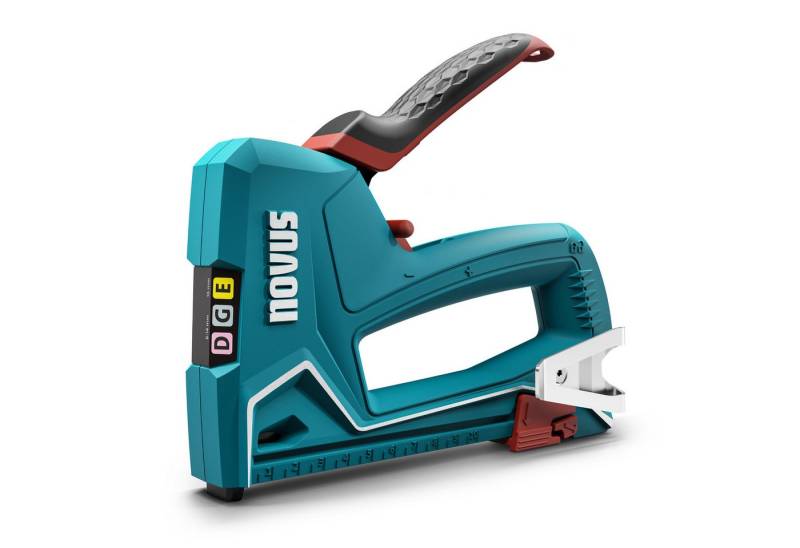 Novus Tools Handtacker, (J-51, für 6-14 mm Flachdrahtklammern & 16mm Nägel), Aluminium, 030-0450 von Novus Tools