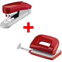 novus Locher und Heftgeräte Set rot von Novus