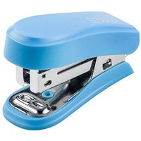 Novus - mini compact Hefter - bis zu 12 Blatt - geschlossene und offene Heftung - inklusive 320 Heftklammern - Farbe blau von Novus
