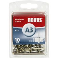 Novus 110057020 Blindniete (Ø x L) 3mm x 10mm Aluminium Aluminium 70St. von Novus