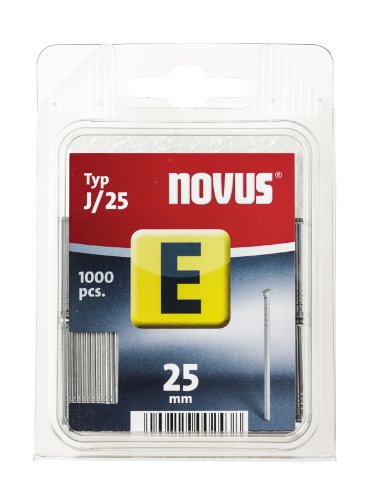 Novus Nägel 25 mm, 1000 Stück vom Typ J/25, optimales Heftmittel zur Befestigung von Zierleisten und Eckleisten von Novus