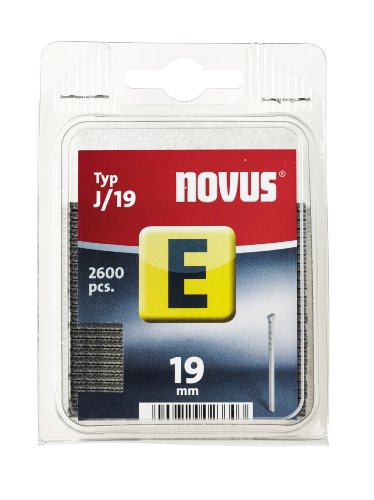 Novus 23303 Nägel 19 mm Länge, 2600 Stück vom Typ J/19, optimales Heftmittel zur Befestigung von Zierleisten und Eckleisten von Novus