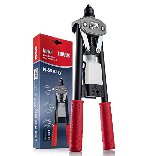 Novus 58985 Blindnietzange N-55 Easy, Nietenzange aus Aluminium und Stahl, 1-Hand-Bedienung, Nietzange für Aluminiumnieten, Stahlnieten, Kupfernieten Novus 58985 Blindnietzange N-55 Easy, Nietenzange aus Aluminium und Stahl, 1-Hand-Bedienung, Nietzange für Aluminiumnieten, Stahlnieten, Kupfernieten von Novus