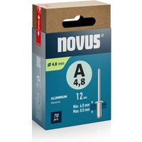 Novus Blindnieten Typ A 5 x 12 mm Aluminium 70 Stück von Novus
