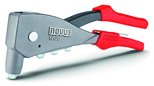 Novus Blindnietzange N-20, Einhand-Bedienung, Ergonomischer Griff, verarbeitet Alu-, Stahl- und Kupfer-Blindnieten, Nietenzange von Novus