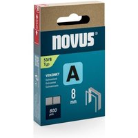 Novus - 800 Stück Feindrahtklammern a Typ 53 8 mm hart verzinkter Stahdraht von Novus