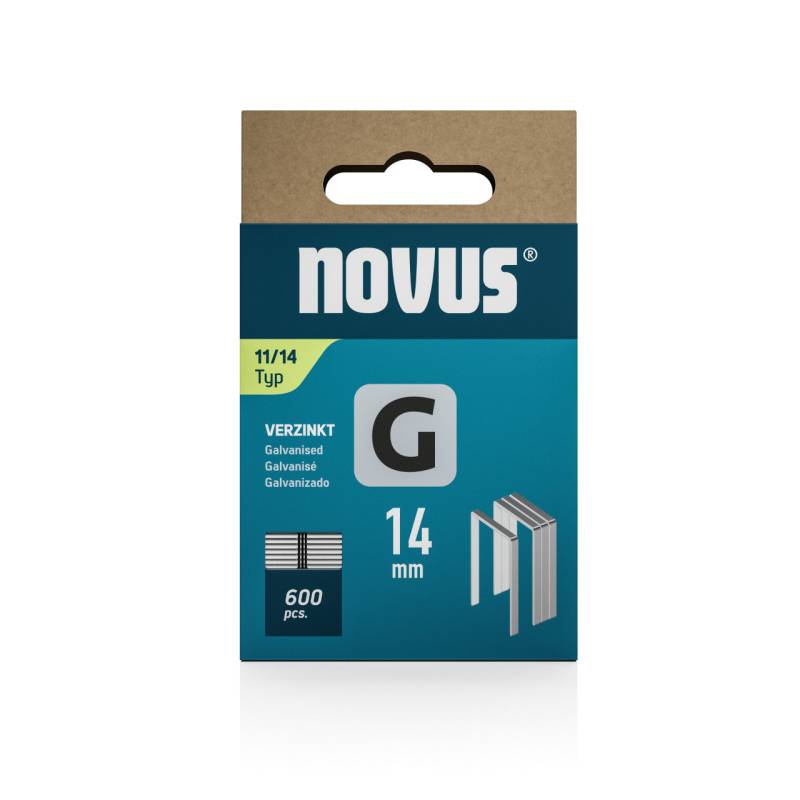 Novus Hammertacker Klammern Typ 11 14 mm 600 Stück Flachdrahtklammern von Novus