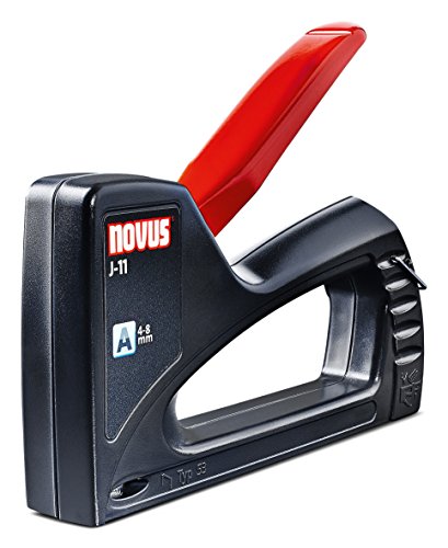 Novus Handtacker J-11, Tacker aus ABS-Kunststoffgehäuse, Unterlademechanik, Griffverriegelung, Klammersichtfenster von Novus