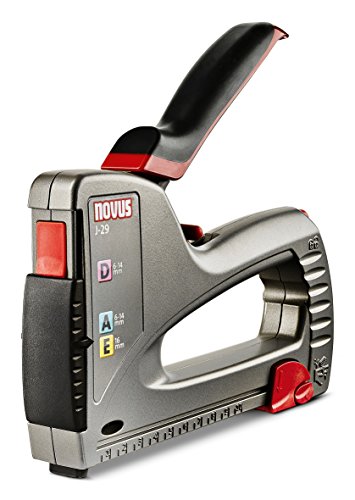 Novus Handtacker J-29, Profi-Tacker mit Metall-Gehäuse, Unterlademechanik, Distanzanschlag, Schlagkraftregulierung von Novus