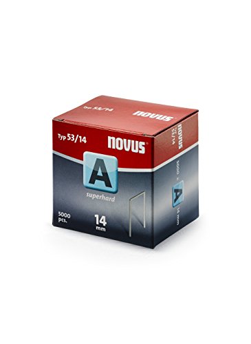 Novus Feindrahtklammern 14 mm "superhart", Sparverpackung mit 5000 Tacker-Klammern vom Typ A 53/14, aus Stahldraht Novus Feindrahtklammern 14 mm "superhart", Sparverpackung mit 5000 Tacker-Klammern vom Typ A 53/14, aus Stahldraht von Novus