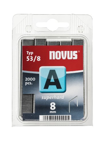 Novus Feindrahtklammern 8 mm "superhart", 2000 Klammern vom Typ 53/8 superhart, Heftmittel aus robustem Stahldraht Novus Feindrahtklammern 8 mm "superhart", 2000 Klammern vom Typ 53/8 superhart, Heftmittel aus robustem Stahldraht von Novus