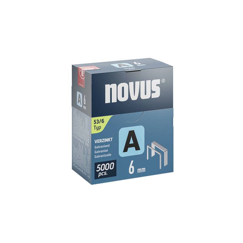 Novus Tackerklammer Typ 53 6 mm 5000 Stück Feindrahtklammern von Novus