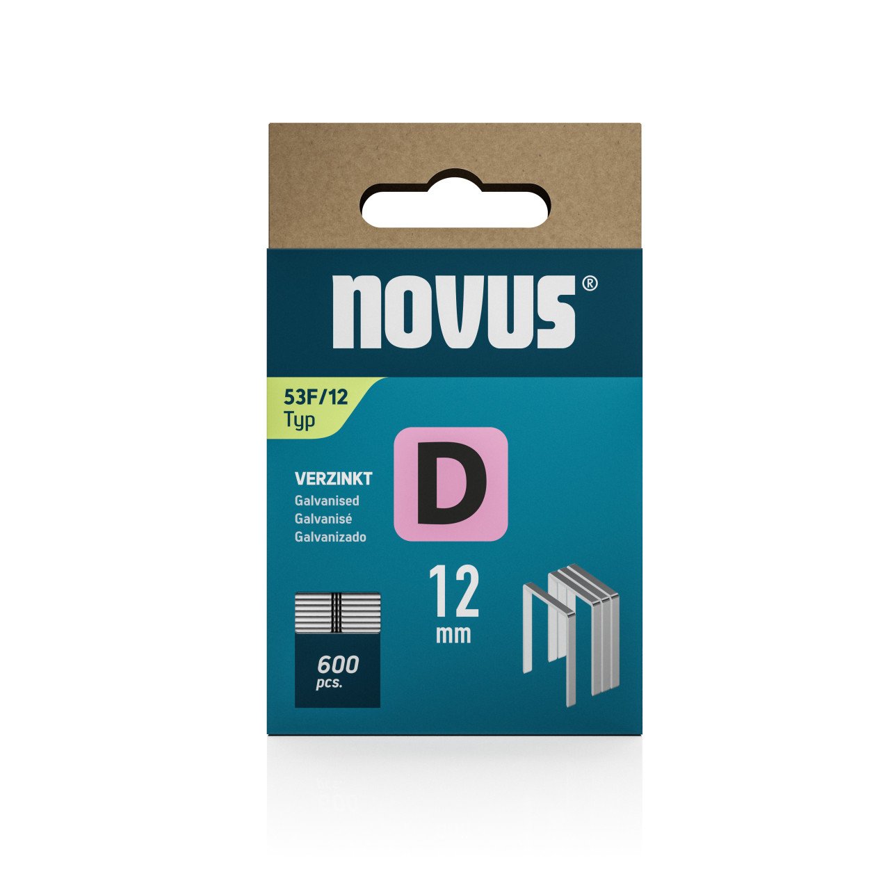 Novus Tackerklammer Typ 53 F 12 mm 600 Stück Flachdrahtklammern von Novus