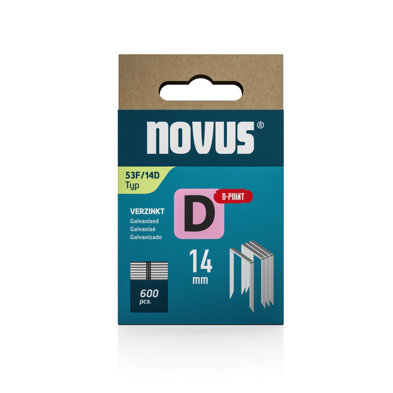Novus Tackerklammer Typ 53 F 14 mm 600 Stück Flachdrahtklammern Novus Tackerklammer Typ 53 F 14 mm 600 Stück Flachdrahtklammern von Novus