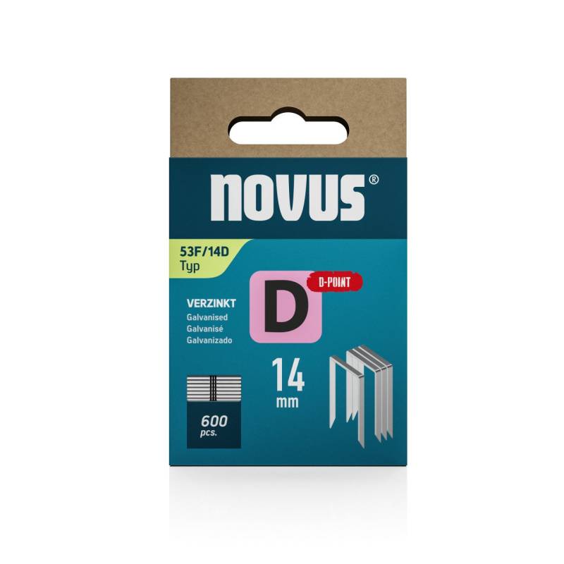 Novus Tackerklammer Typ 53 F 14 mm 600 Stück Flachdrahtklammern Novus Tackerklammer Typ 53 F 14 mm 600 Stück Flachdrahtklammern von Novus