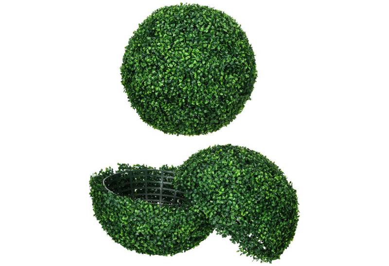 Künstliche Zimmerpflanze 2er-Set Buchsbaumkugel künstlich, UV-Schutz, Deko für Innen & Außen, Novzep von Novzep