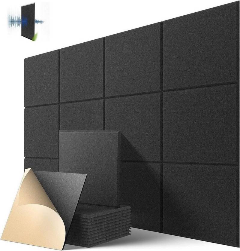 Novzep Akustikplatte 12 St schallabsorbierende Platten, NRC 0,9 ​​Schalldämmwirkung von Novzep