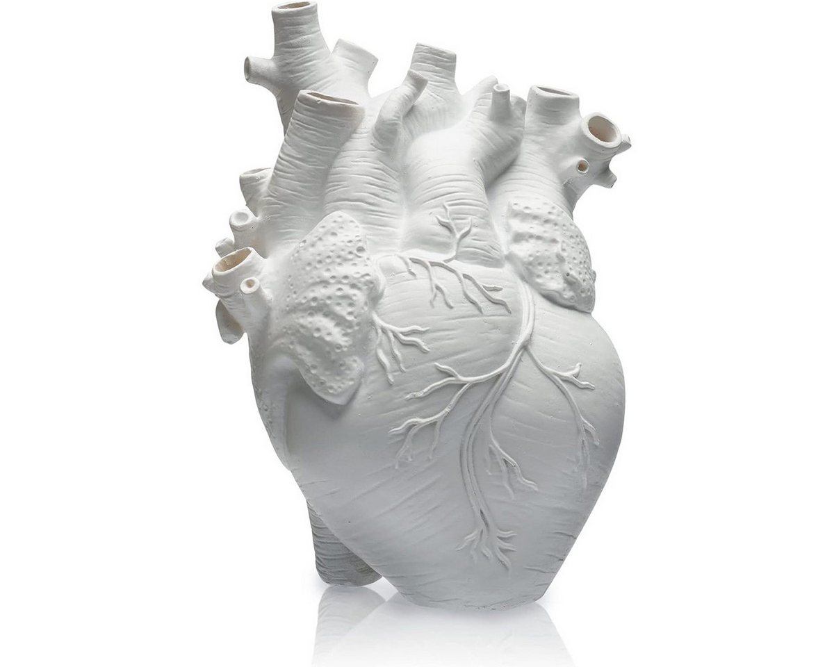 Novzep Dekovase Herzförmige Pflanzvase aus Harz, kleine weiße Blumentopf-Deko Novzep Dekovase Herzförmige Pflanzvase aus Harz, kleine weiße Blumentopf-Deko von Novzep